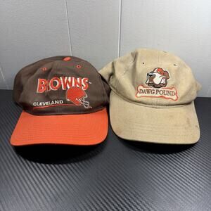 NFL Cleveland Browns Vintage Snapback Hat NFL Logo Eastport & Dog Pound Lot E3